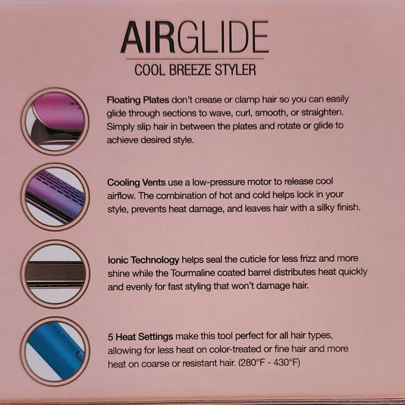 Calista AirGlide Cool Breeze Styler, Professional Heat Styling Tool, Cool Air - Picture 4 of 6